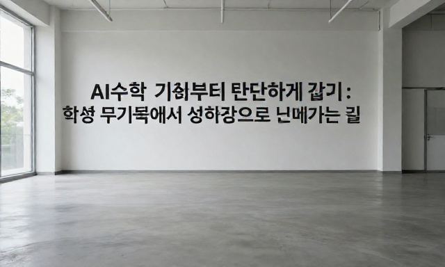 AI수학 관련 이미지 - AI수학 기초부터 탄탄하게 잡기: 학습 무기력에서 성취감으로 넘어가는 길