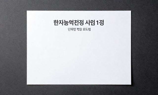 한자능력검정시험1급 관련 이미지 - 한자능력검정시험 1급 취득을 위한 단계별 학습 로드맵 안내